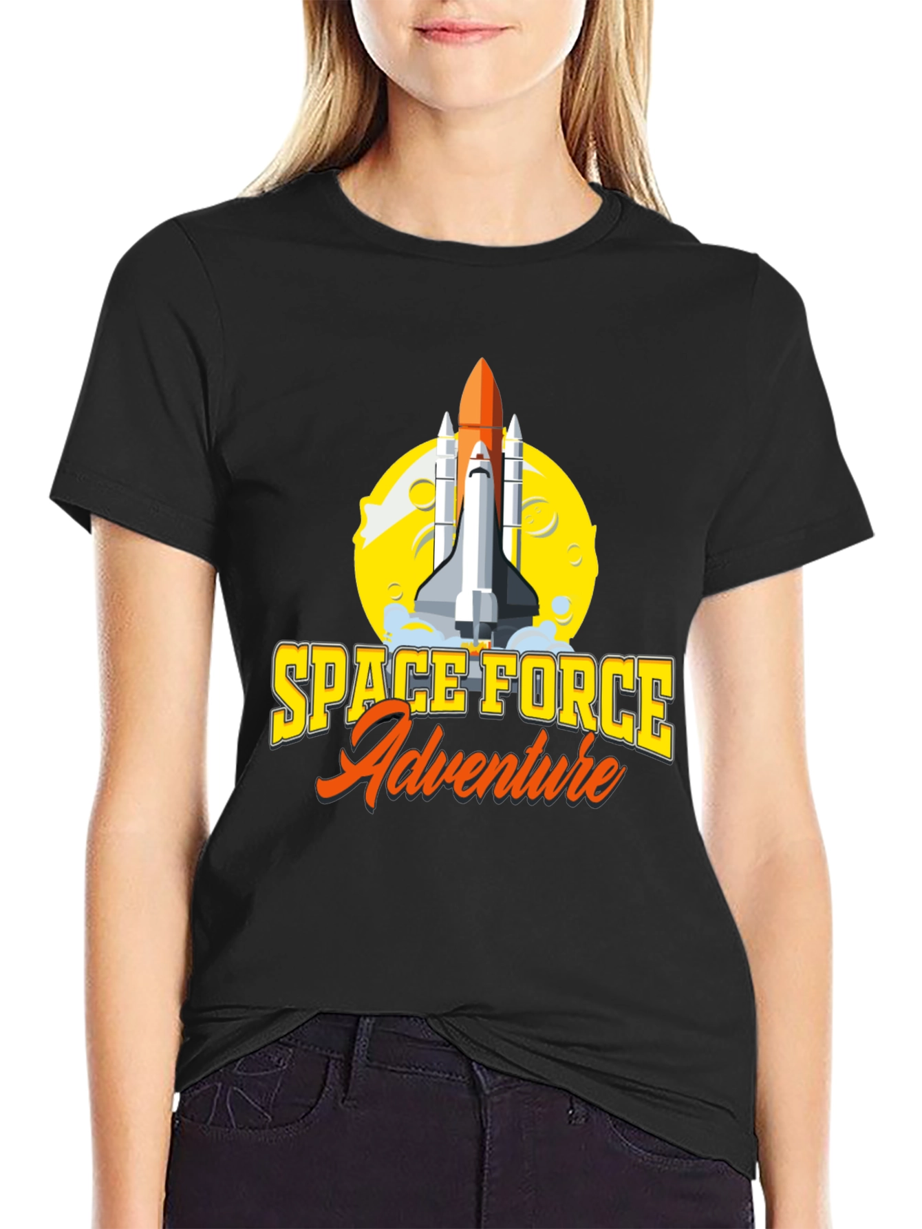 Space Force Adventure T-Shirt - Black Graphic Tee