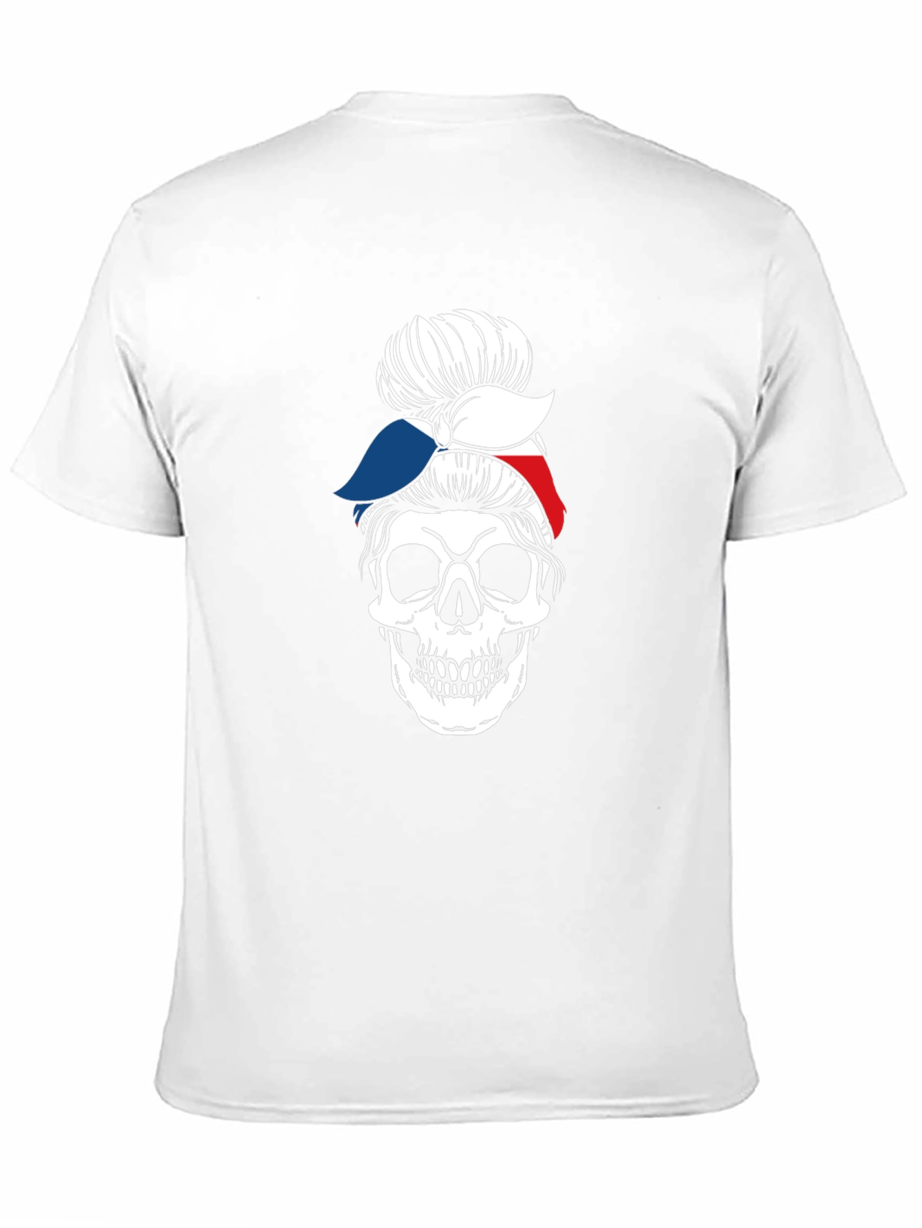 Skull Messy Bun Bandana Graphic Tee