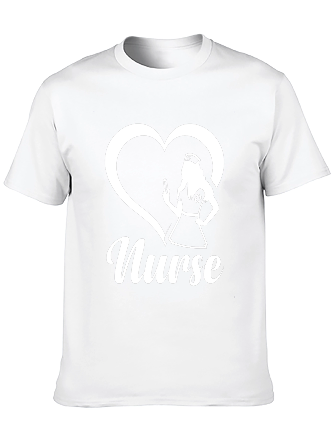 Nurse Heart Graphic Tee - Black Cotton T-Shirt