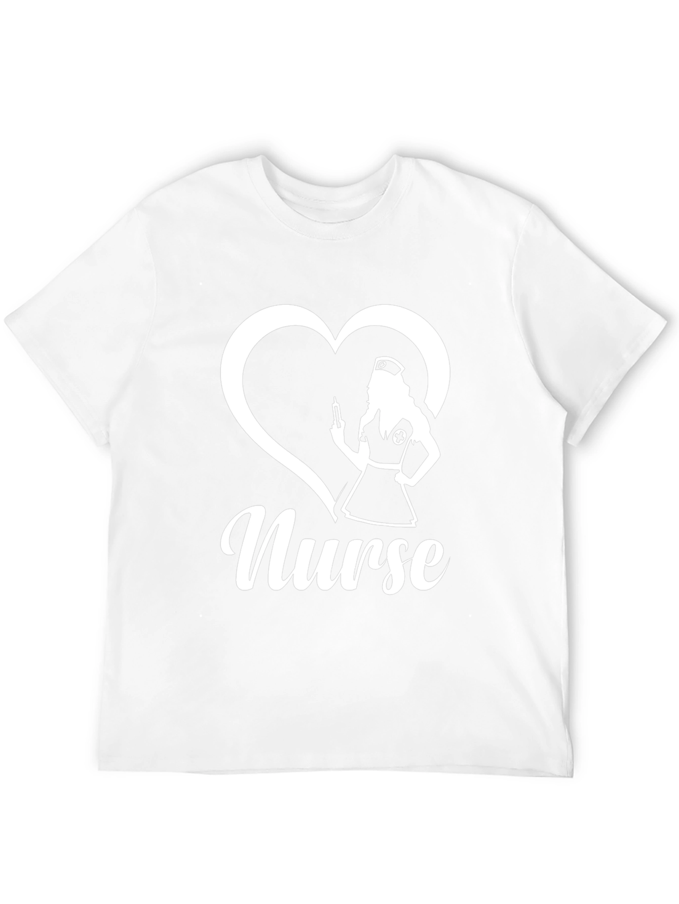 Nurse Heart Graphic Tee - Black Cotton T-Shirt