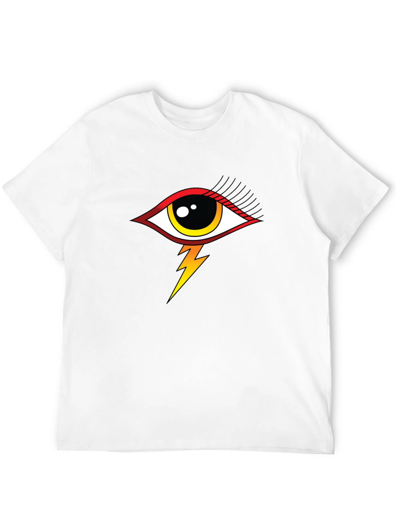 Eye Lightning Bolt Graphic T-Shirt - Black