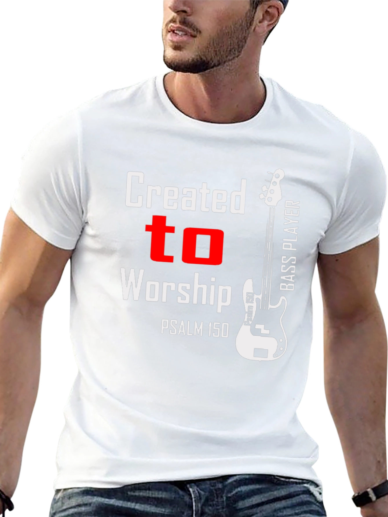 Created to Worship Bass Player T-Shirt