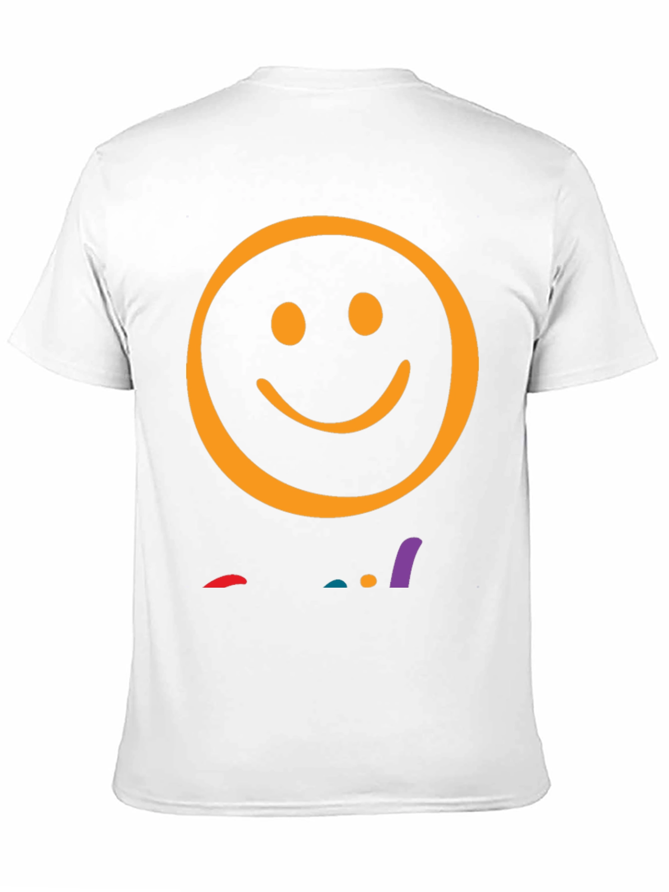 Smiley Face Graphic Tee - Black Casual T-Shirt