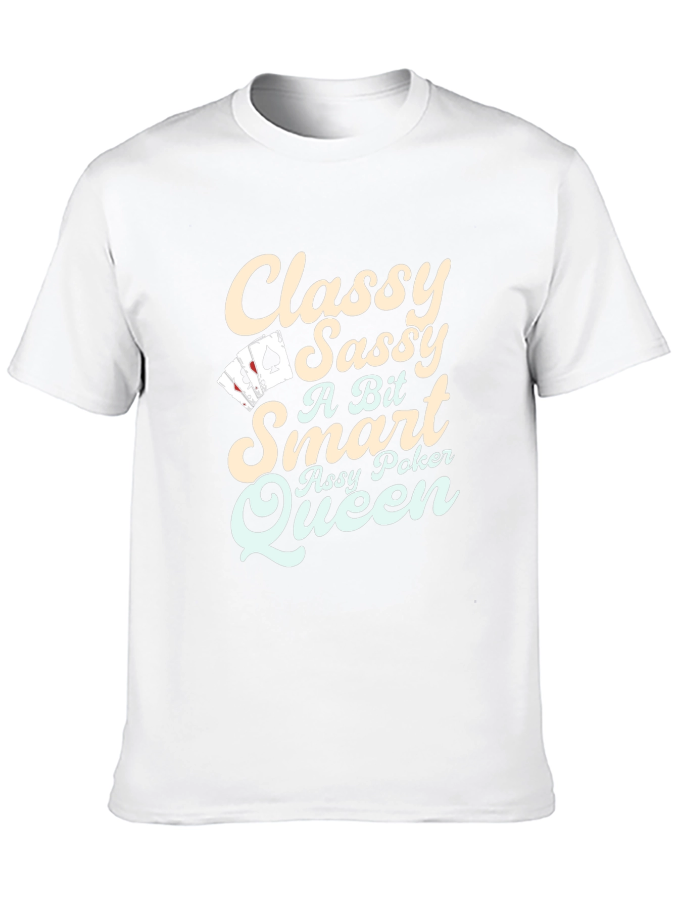 Classy Sassy Poker Queen Black Graphic T-Shirt