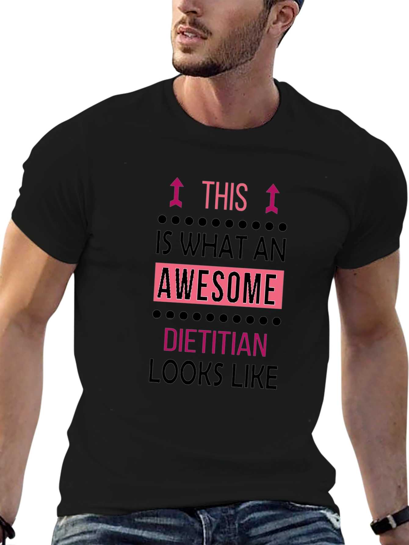 Awesome Dietitian T-Shirt - Black Graphic Tee