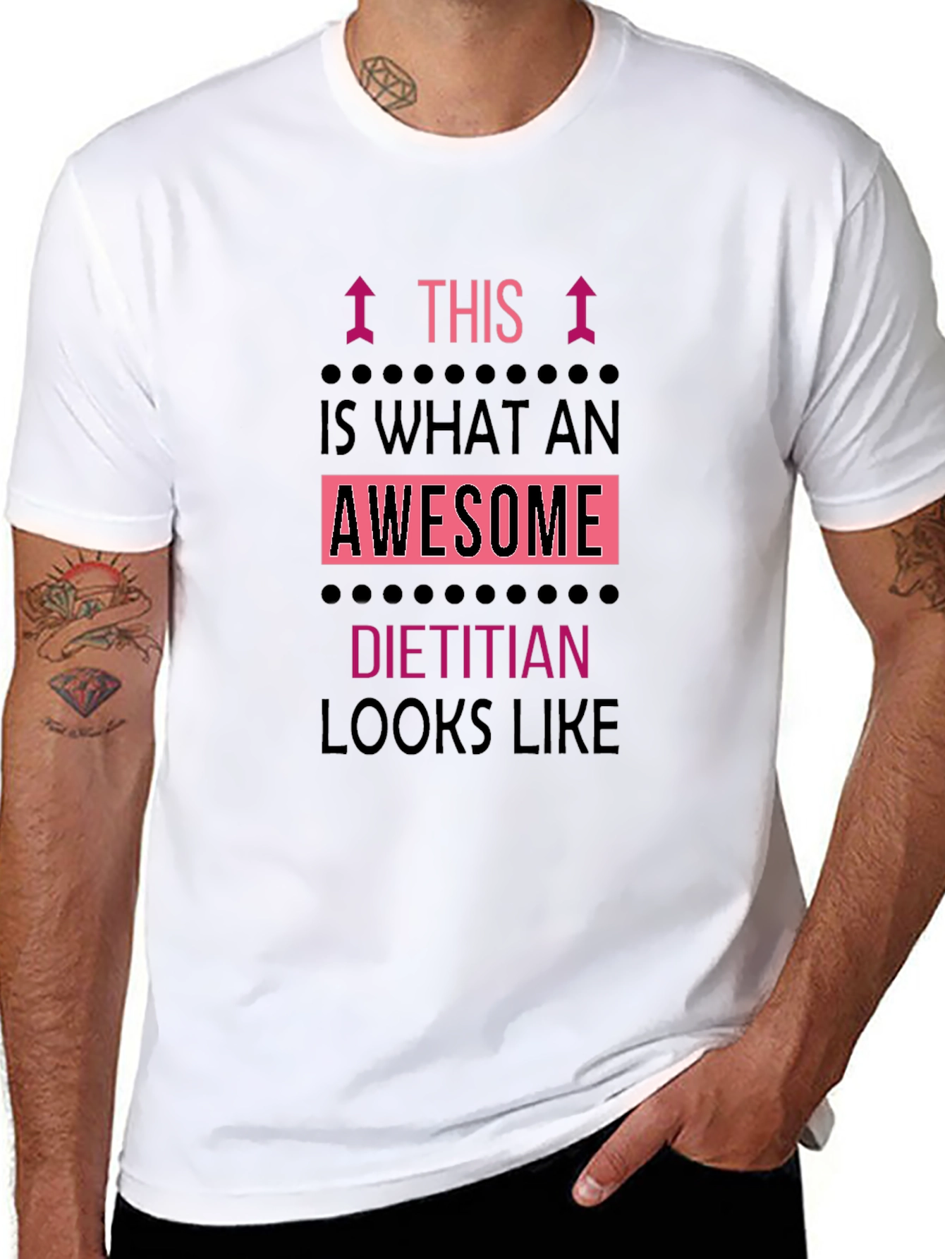 Awesome Dietitian T-Shirt - Black Graphic Tee