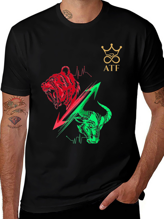 Bull & Bear Graphic Tee - Stock Market Inspired