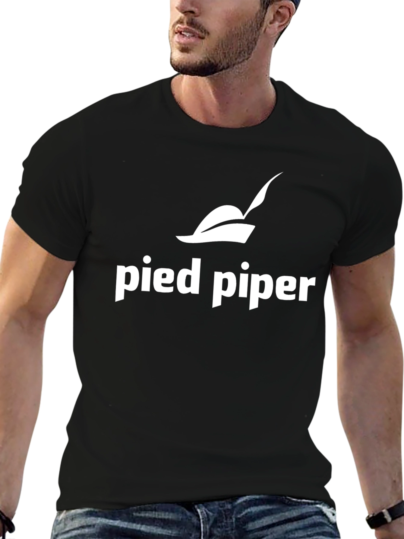 Pied Piper Black T-Shirt - Silicon Valley Inspired