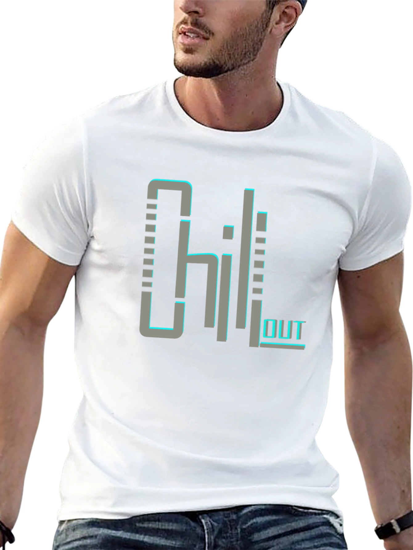 Chill Out Black Graphic Tee Shirt