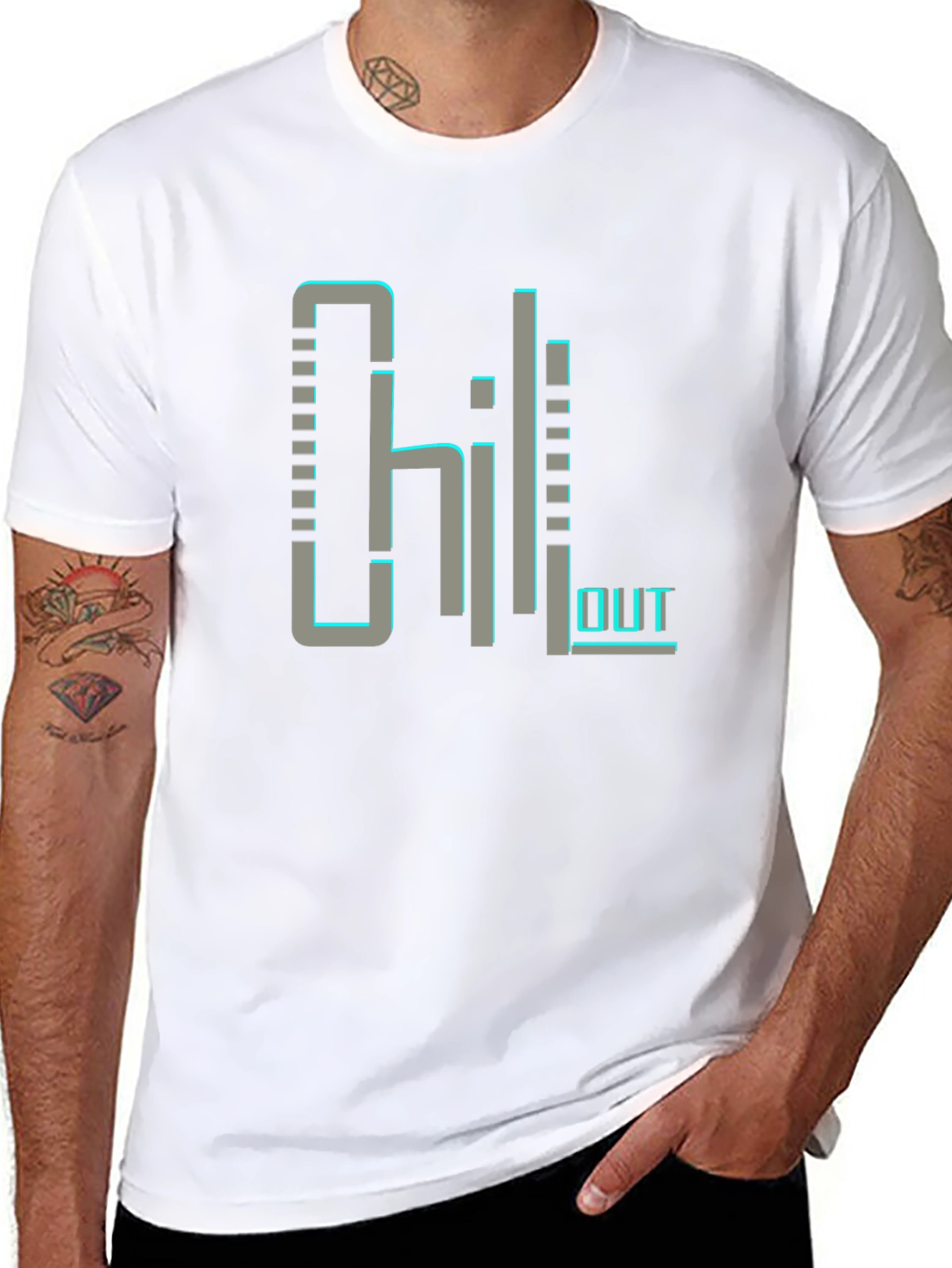 Chill Out Black Graphic Tee Shirt
