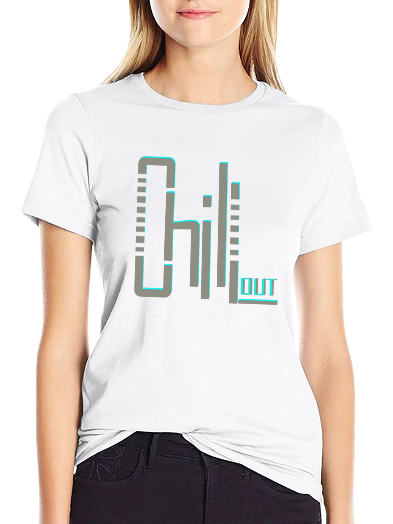 Chill Out Black Graphic Tee Shirt