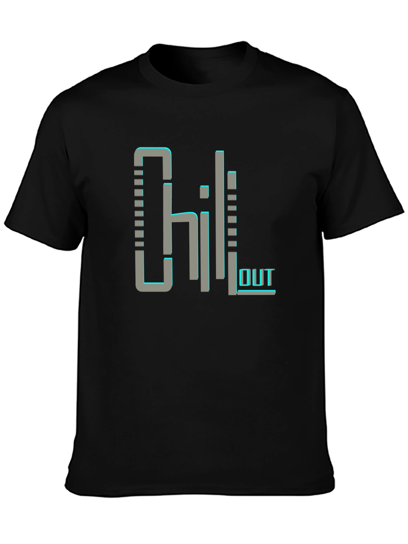 Chill Out Black Graphic Tee Shirt