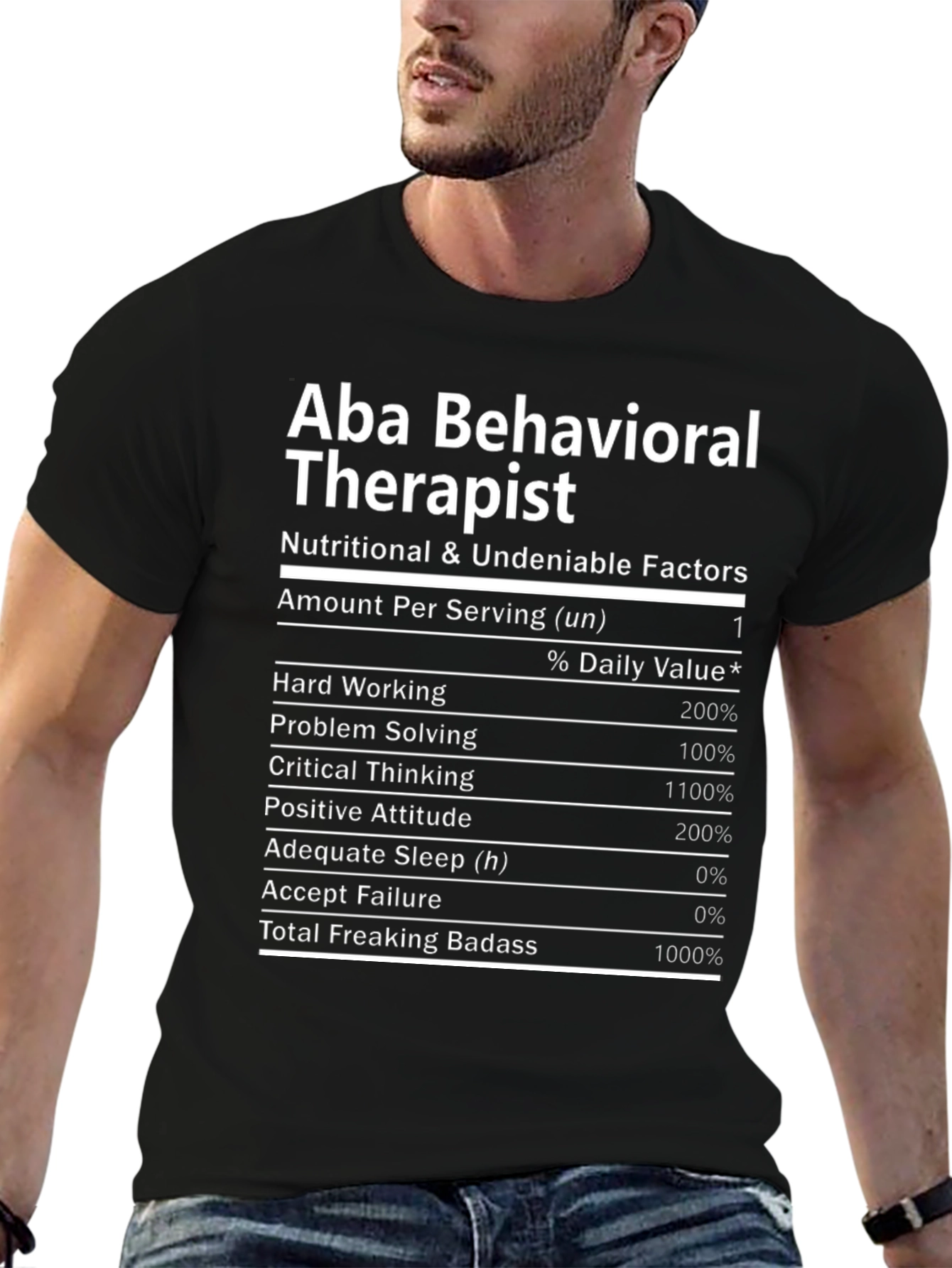Aba Behavioral Therapist Nutrition Facts T-Shirt
