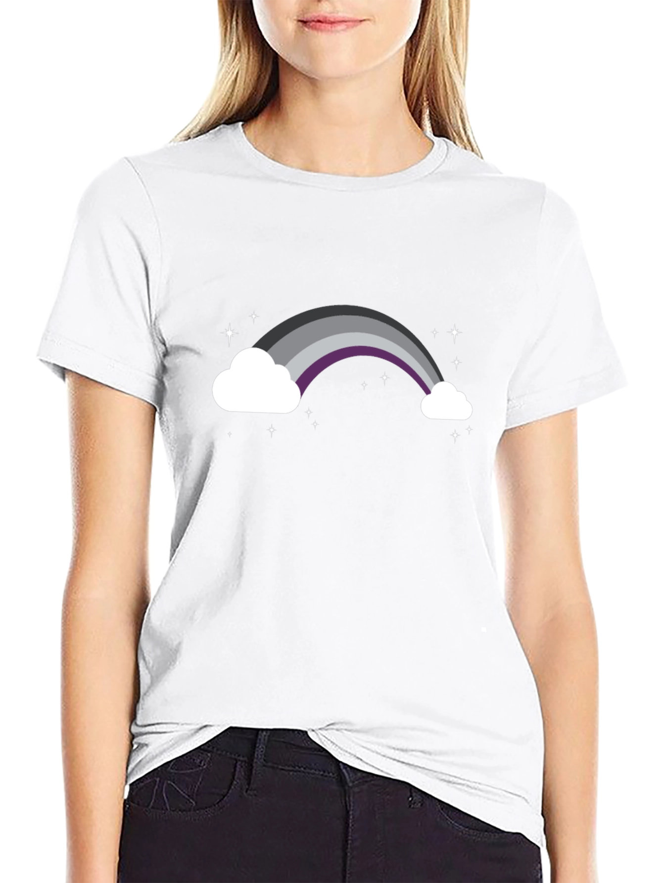 Asexual Pride Rainbow Cloud T-Shirt