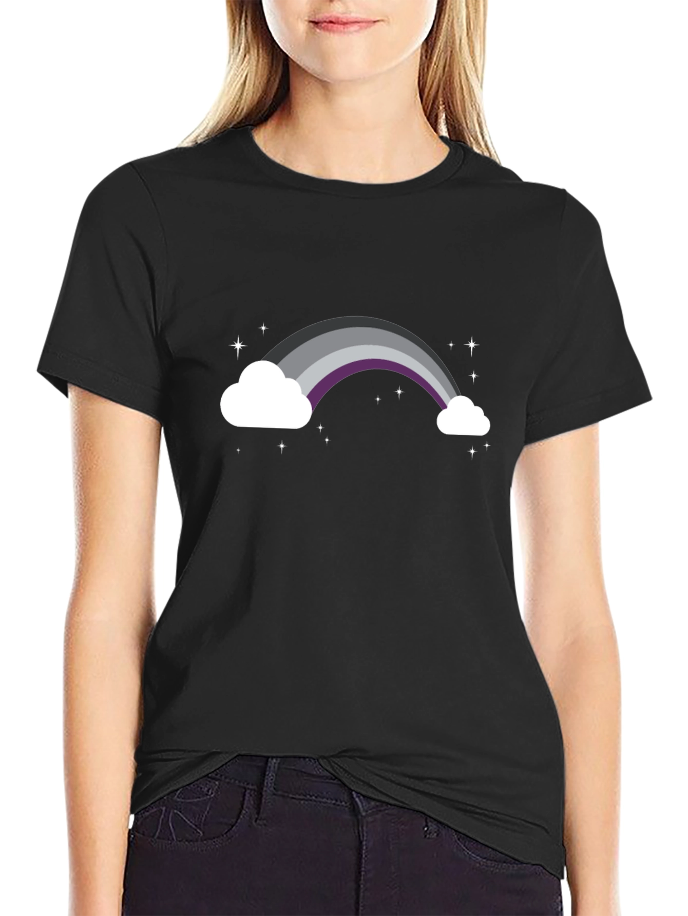 Asexual Pride Rainbow Cloud T-Shirt
