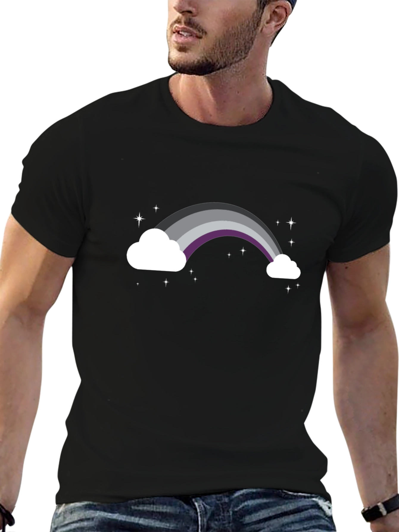 Asexual Pride Rainbow Cloud T-Shirt