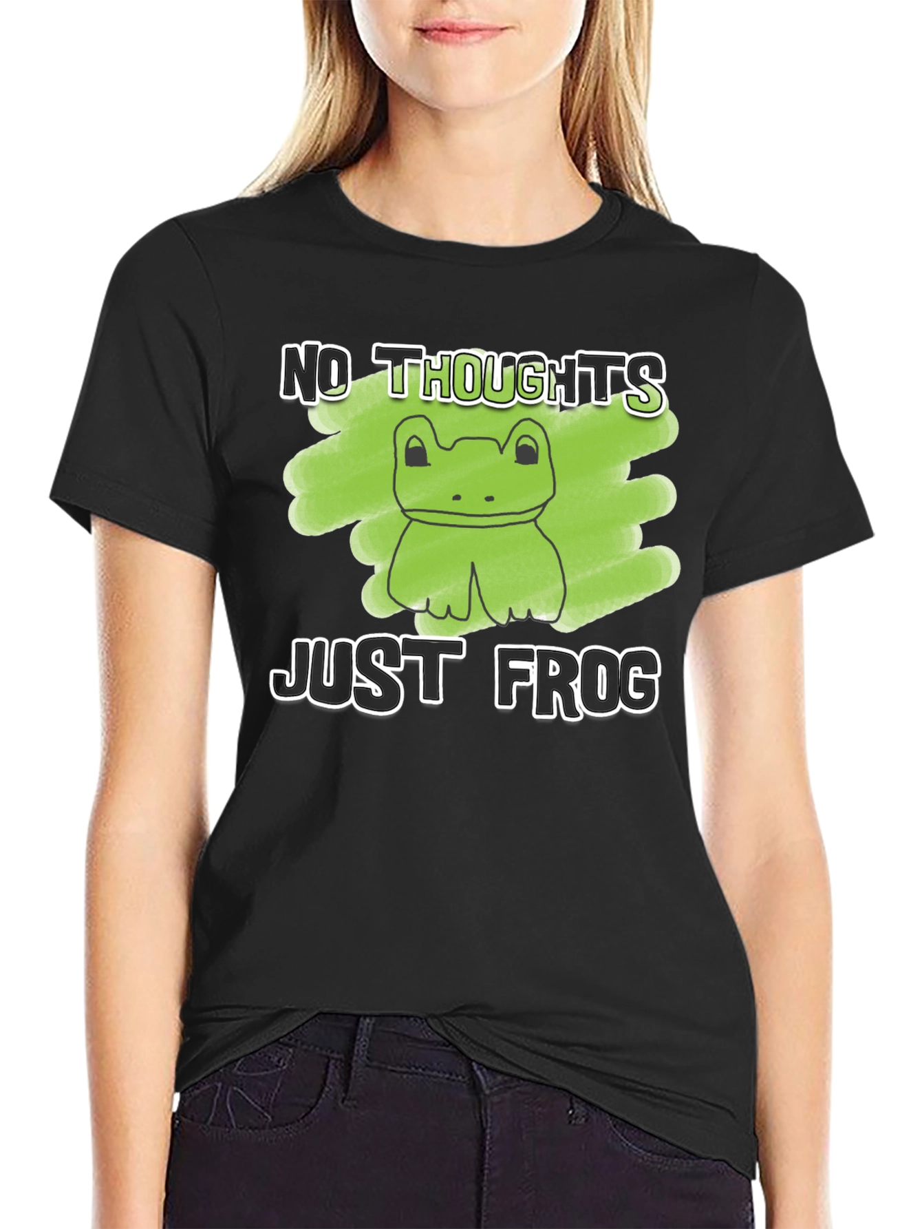 No Thoughts Just Frog Graphic Tee