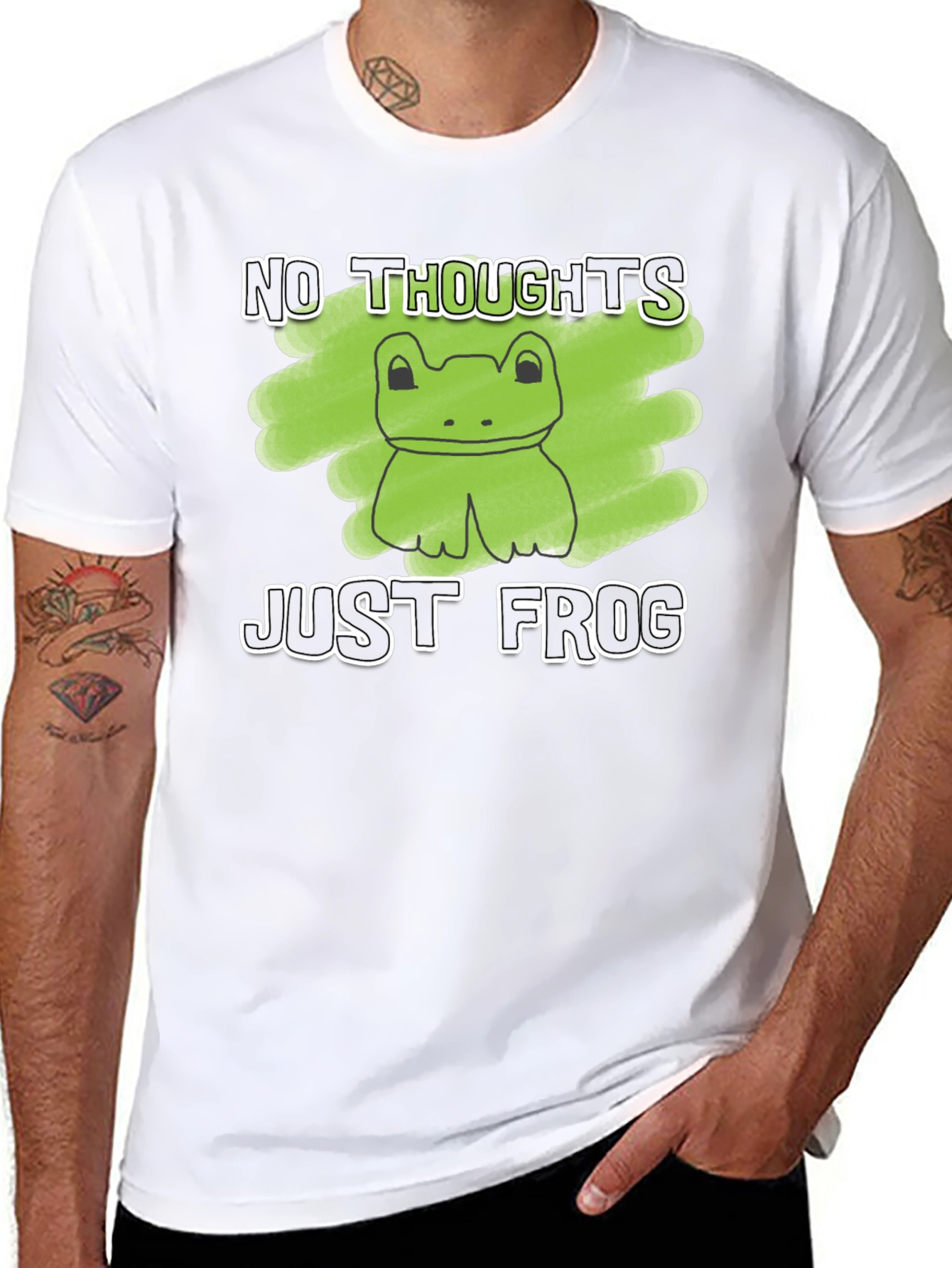 No Thoughts Just Frog Graphic Tee