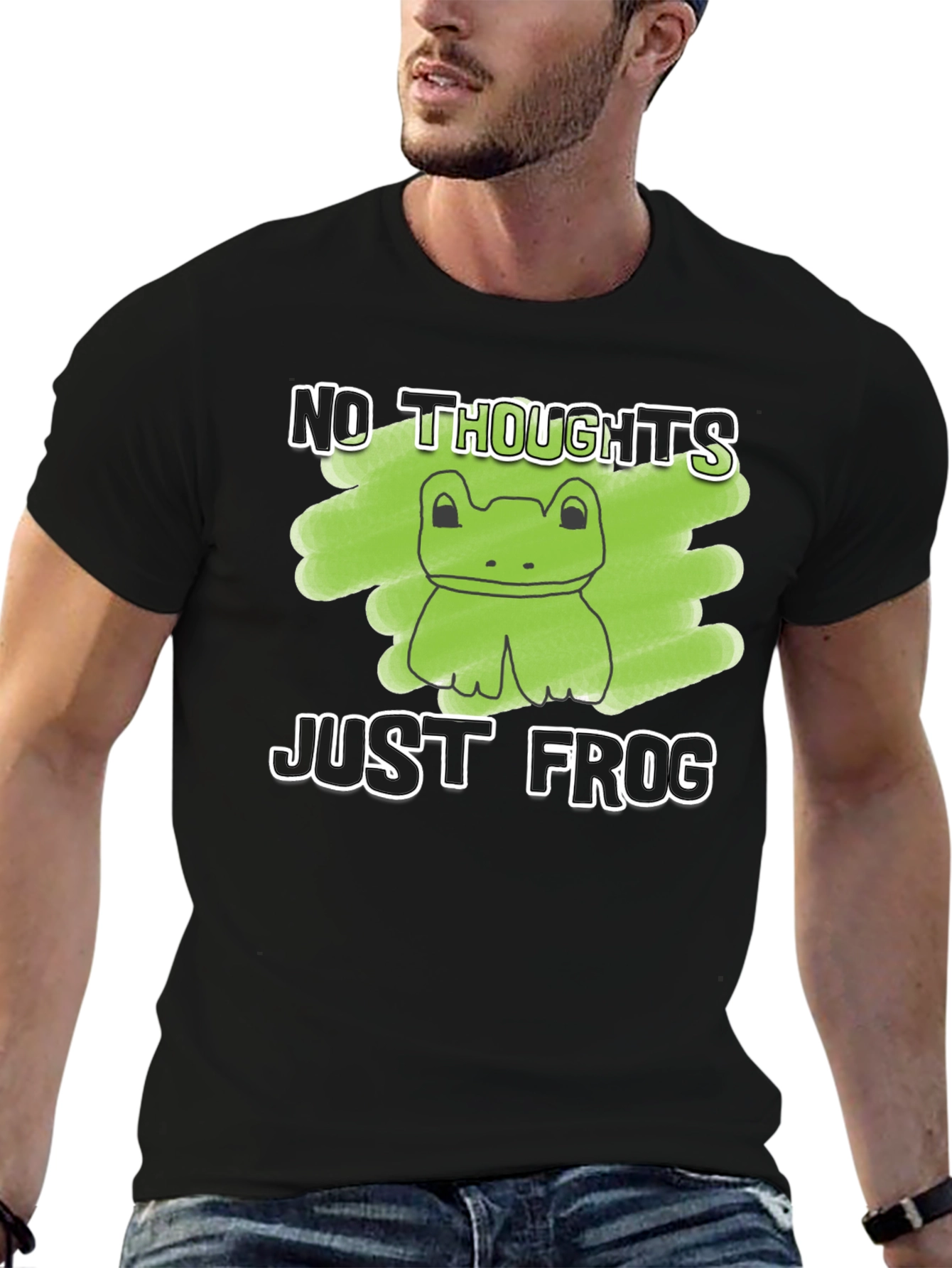No Thoughts Just Frog Graphic Tee