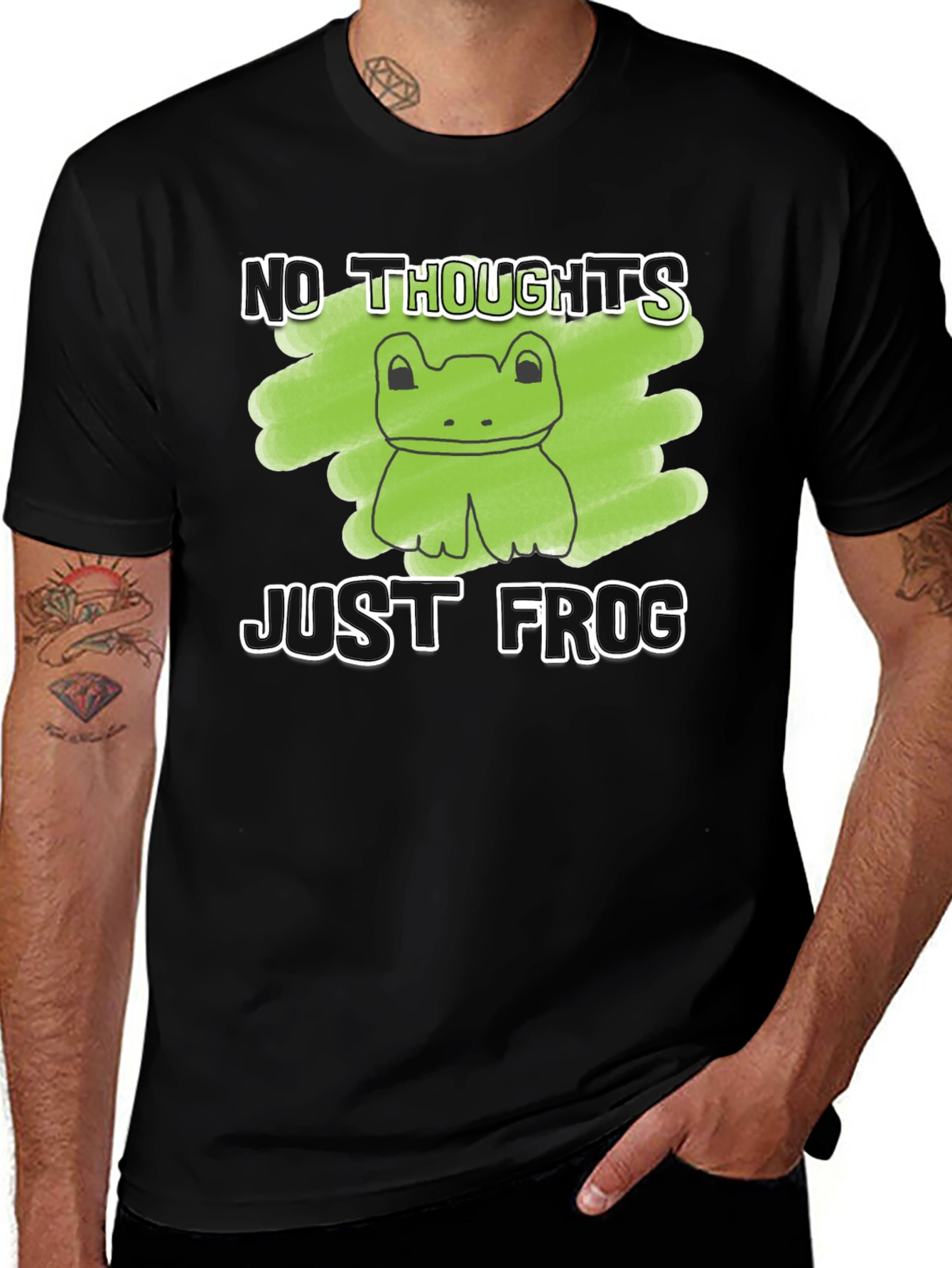 No Thoughts Just Frog Graphic Tee