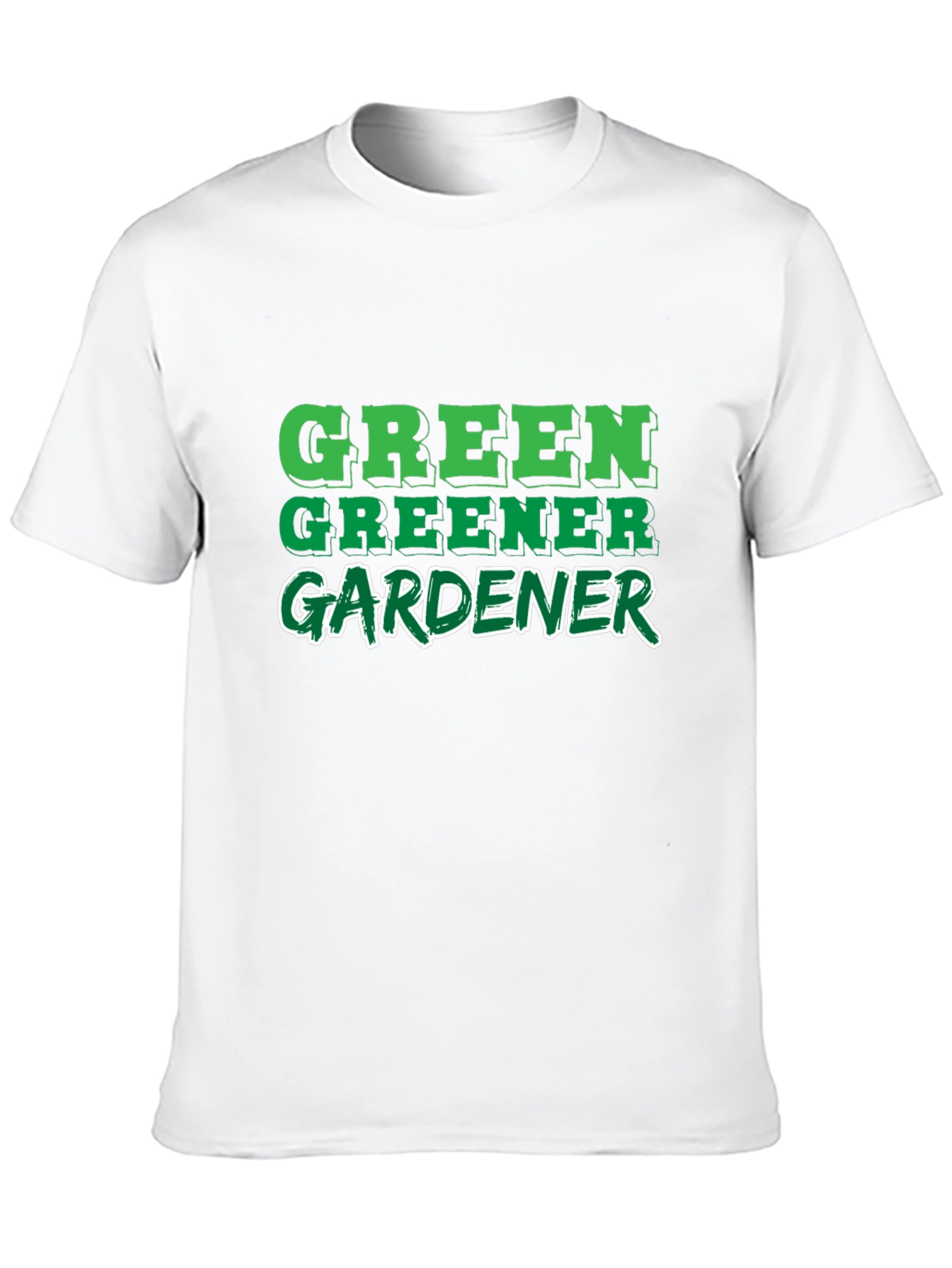Green Greener Gardener Black T-Shirt
