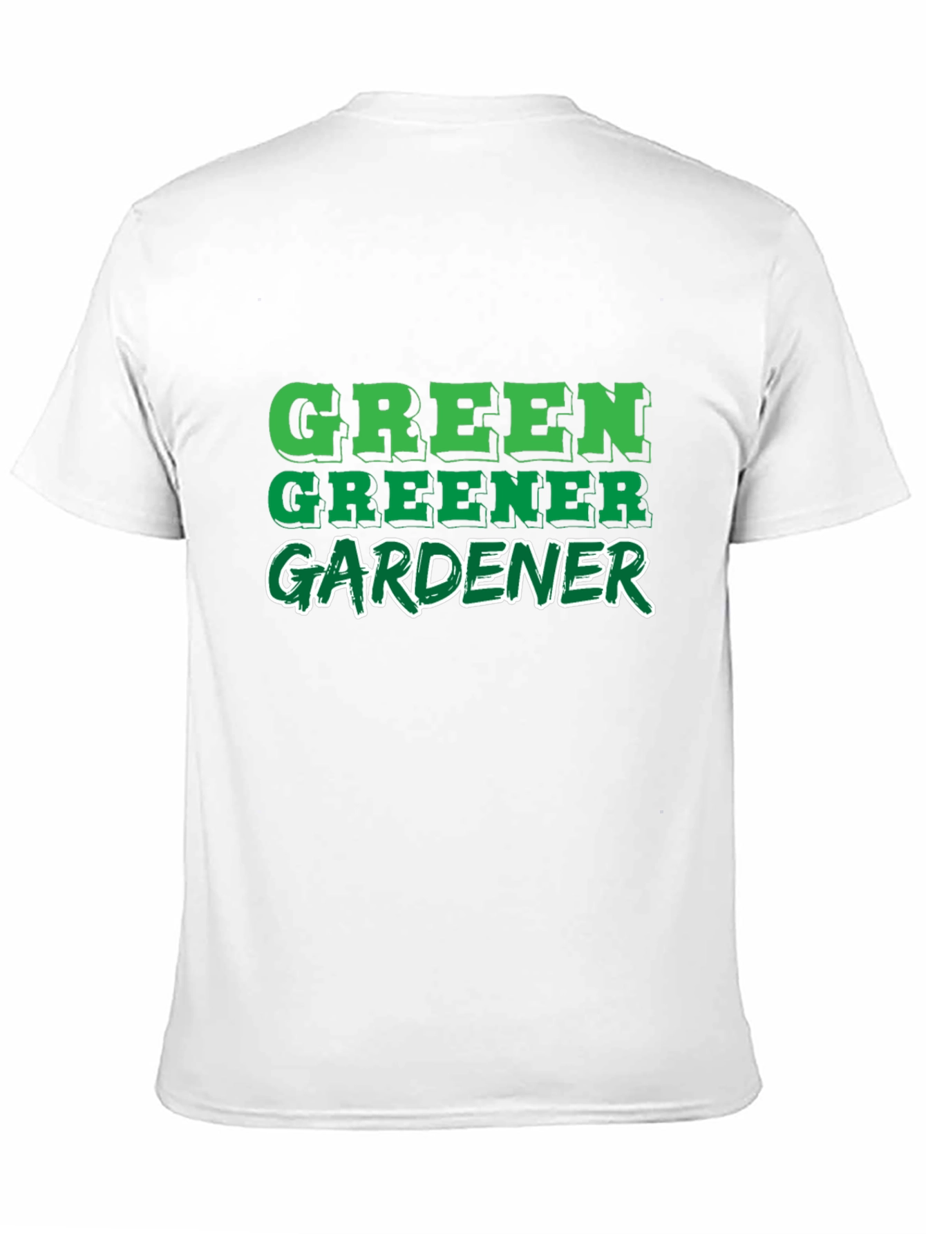 Green Greener Gardener Black T-Shirt