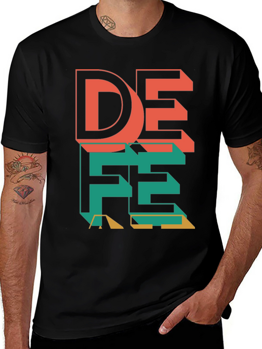 Geometric Graphic Tee - Modern Design Bold Colors