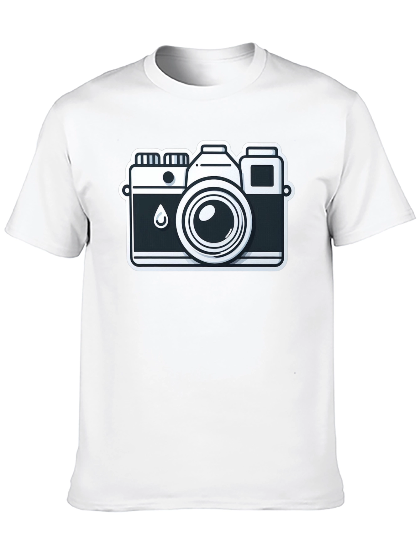 Retro Camera Graphic Tee - Black