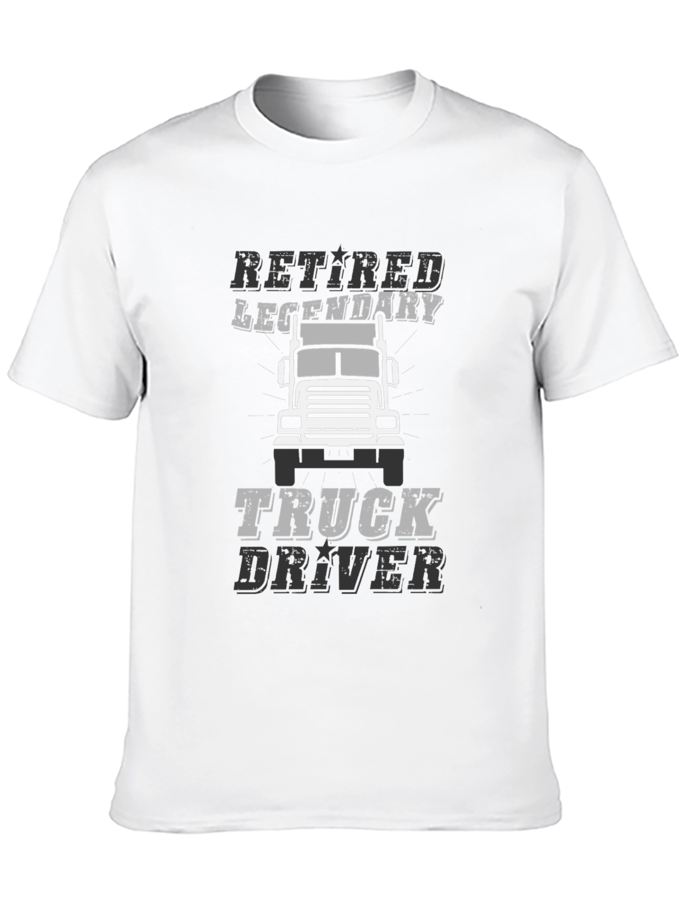 Retired Legendary Truck Driver Black T-Shirt