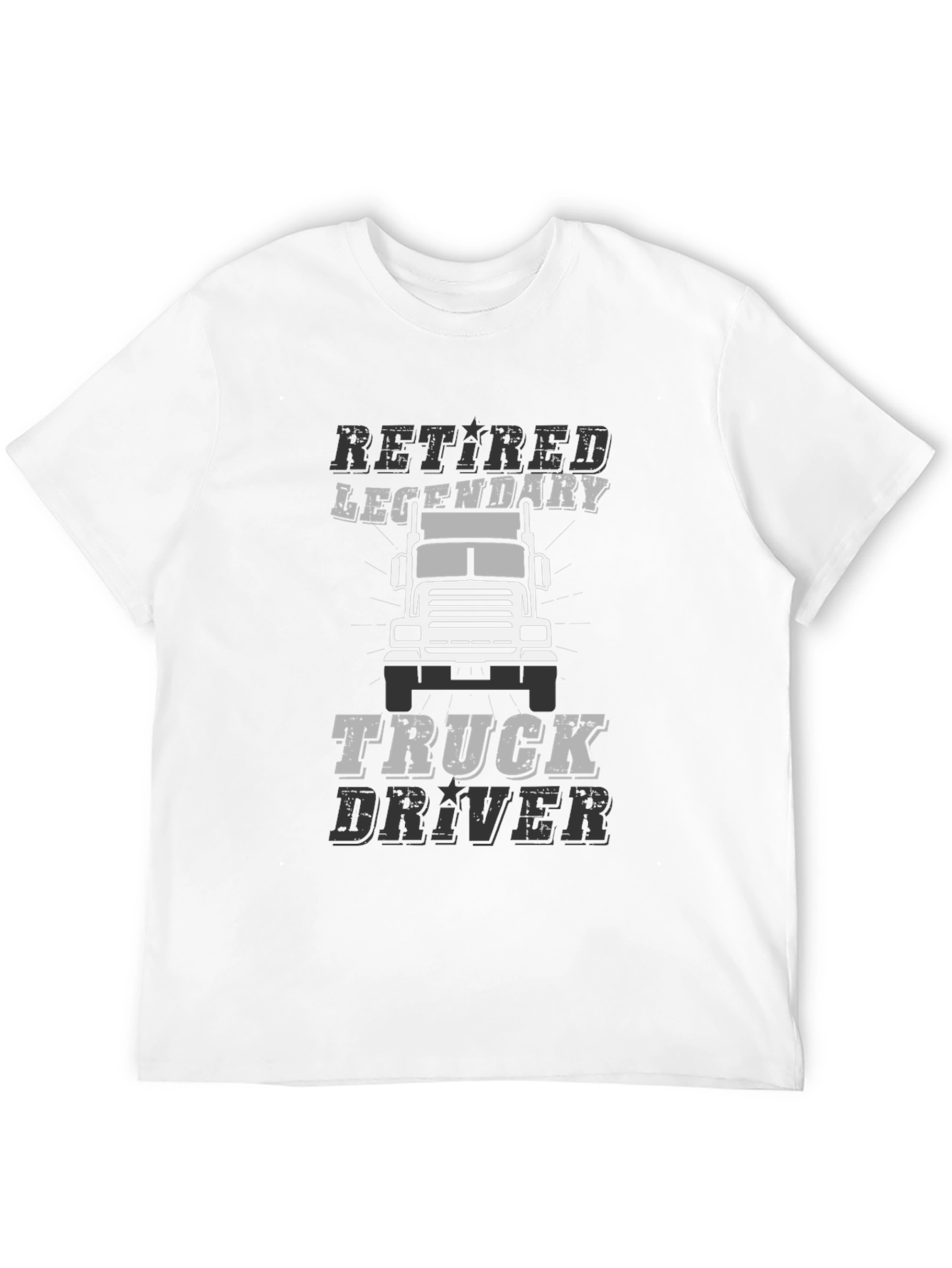 Retired Legendary Truck Driver Black T-Shirt
