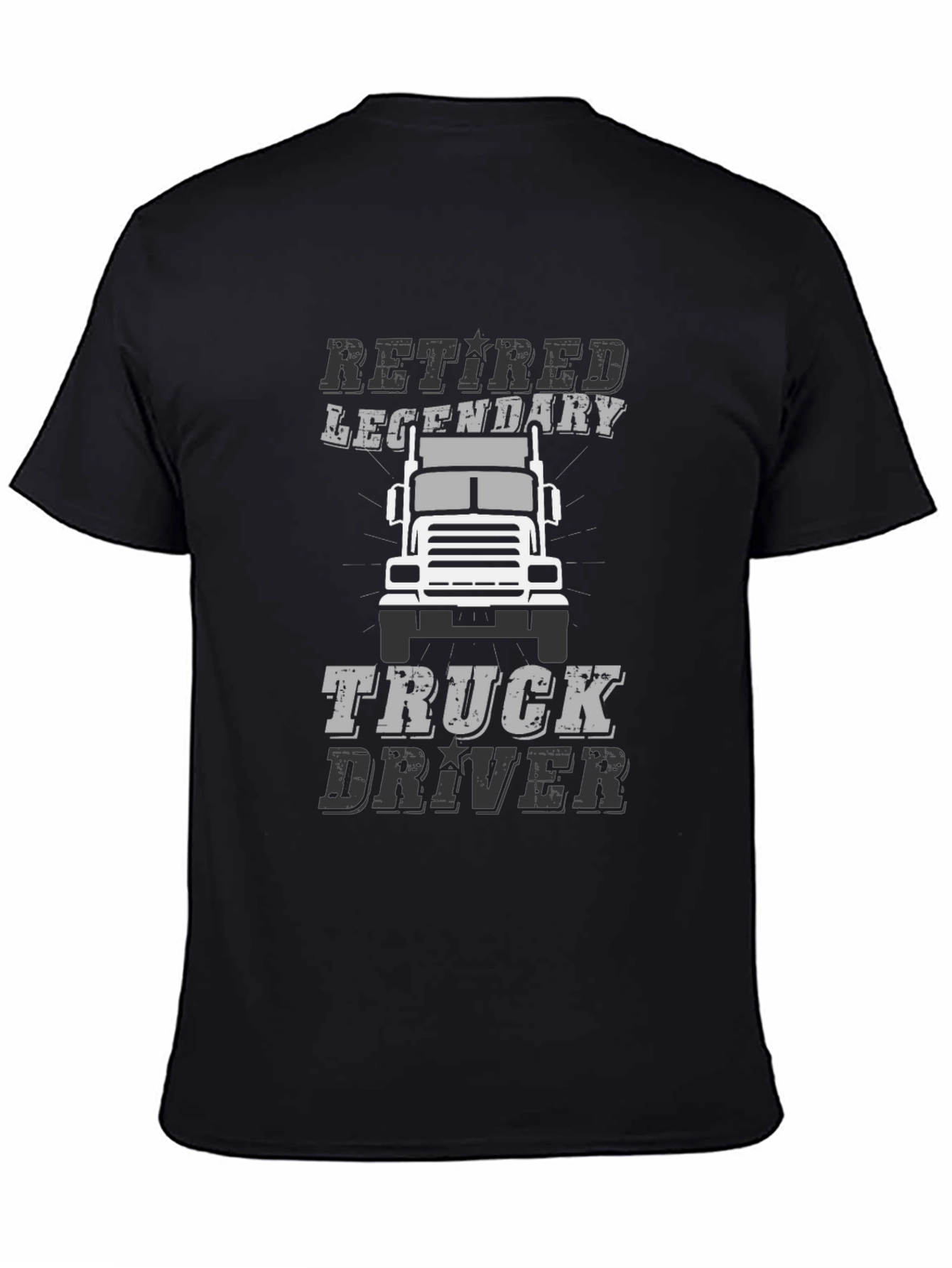 Retired Legendary Truck Driver Black T-Shirt