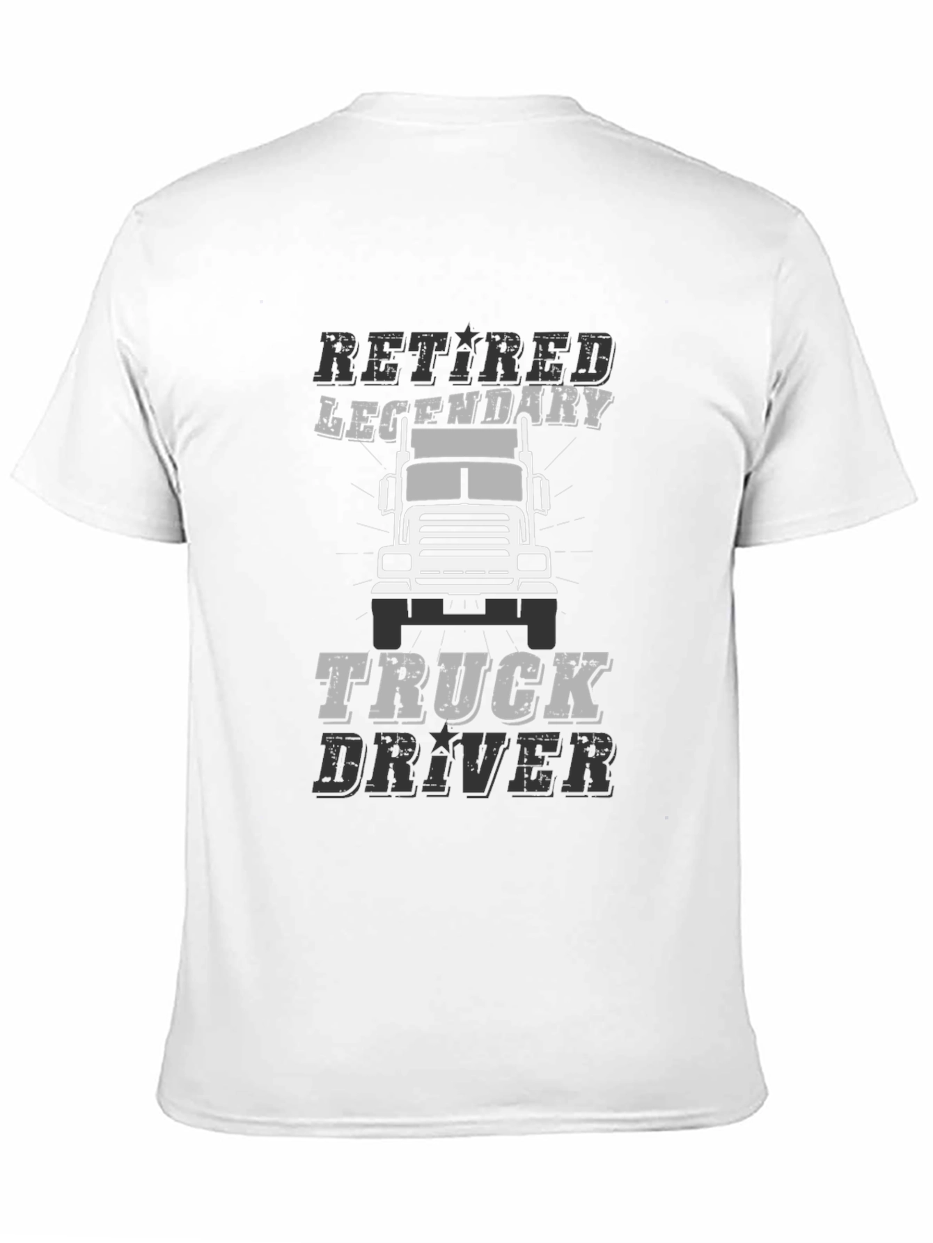 Retired Legendary Truck Driver Black T-Shirt