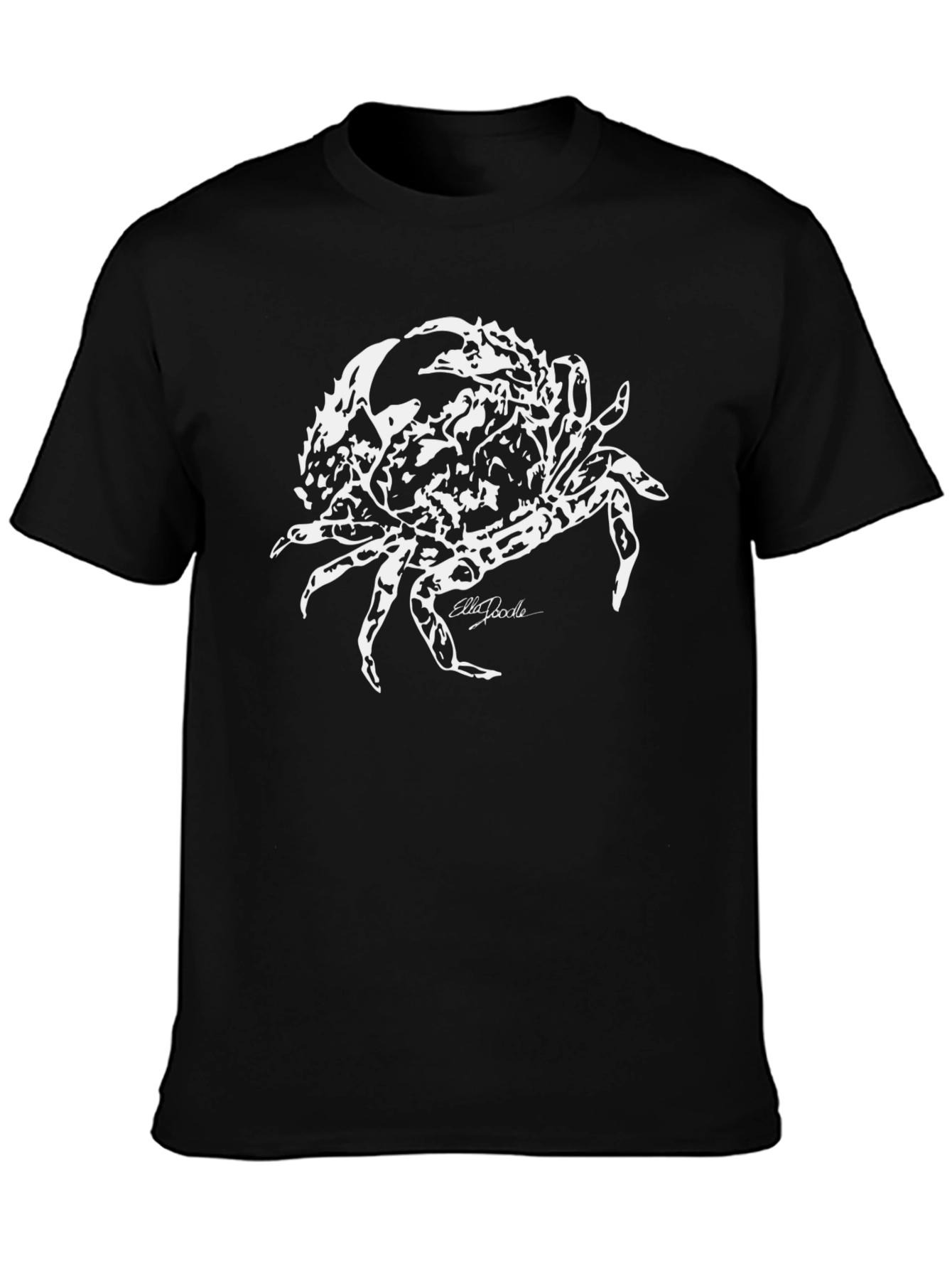 Crab Graphic Print T-Shirt - Bold Black Tee