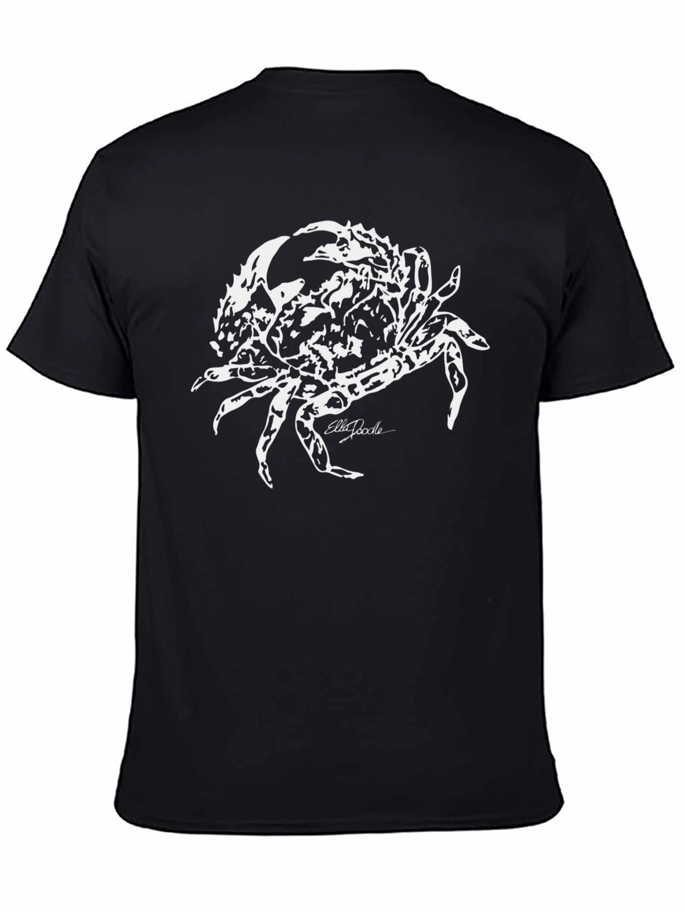 Crab Graphic Print T-Shirt - Bold Black Tee