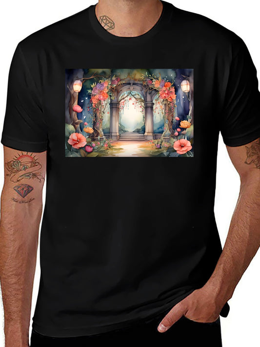 Floral Archway T-Shirt - Nature Inspired Graphic Tee