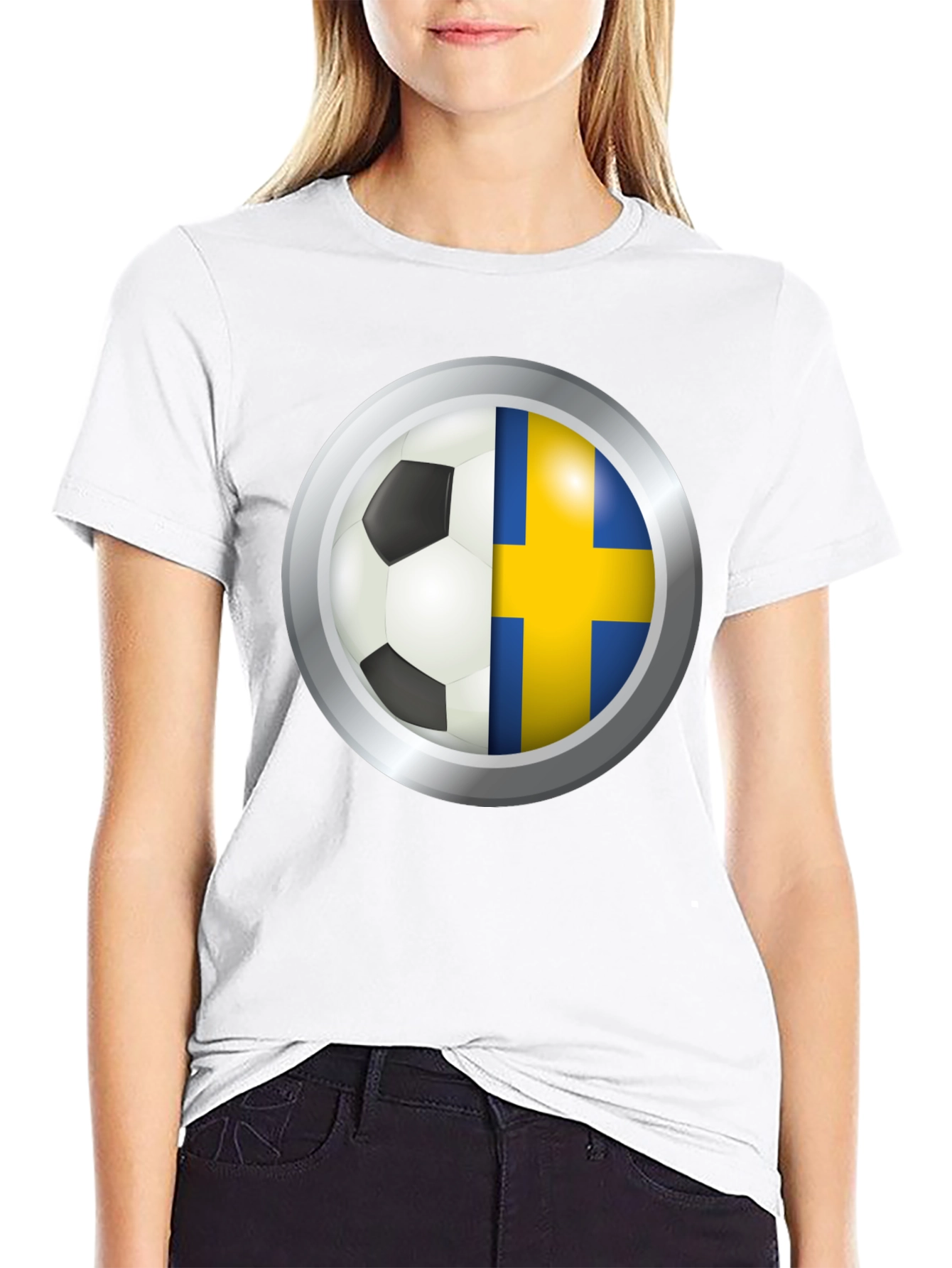 Sweden Flag Soccer T-Shirt