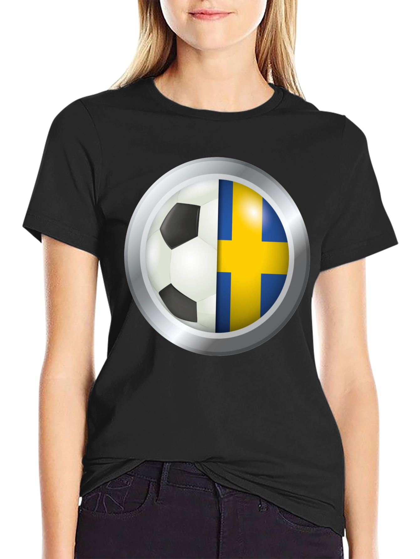 Sweden Flag Soccer T-Shirt