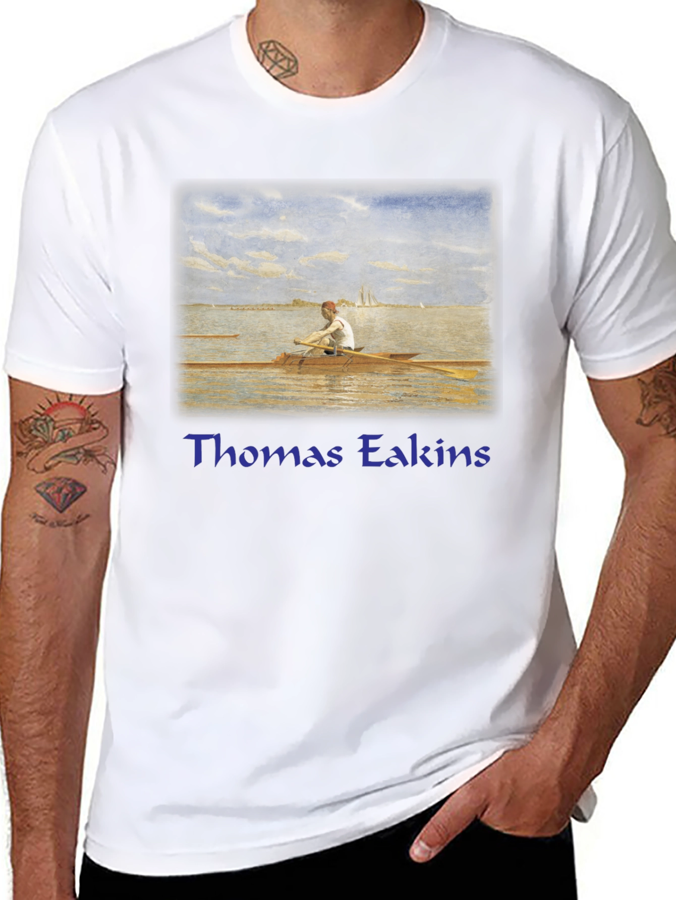 Rowing Art T-Shirt - Thomas Eakins Inspired Tee