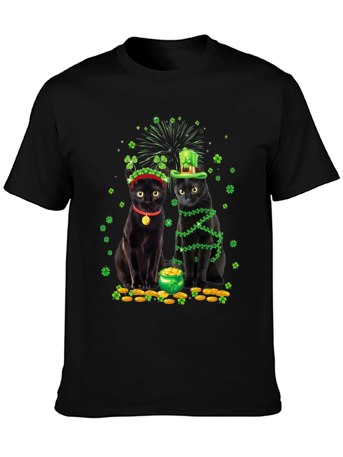 St. Patricks Day Cats Graphic Tee