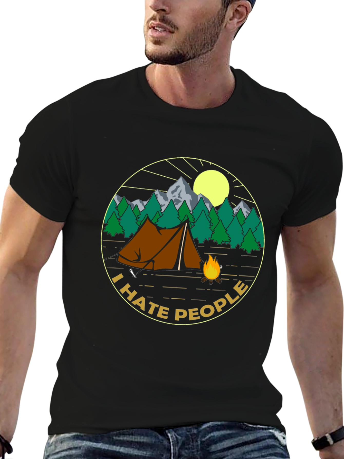 I Hate People Camping Graphic T-Shirt
