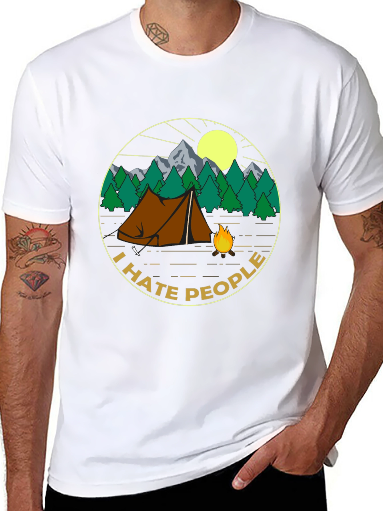 I Hate People Camping Graphic T-Shirt