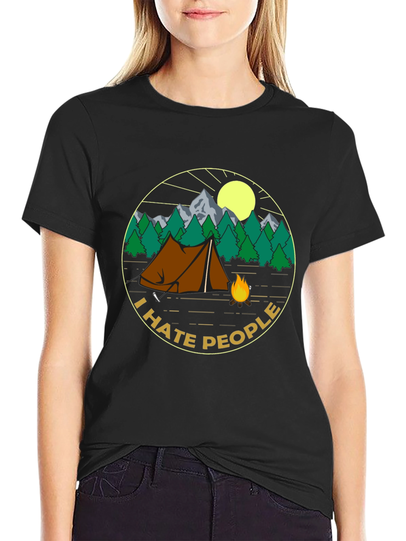 I Hate People Camping Graphic T-Shirt