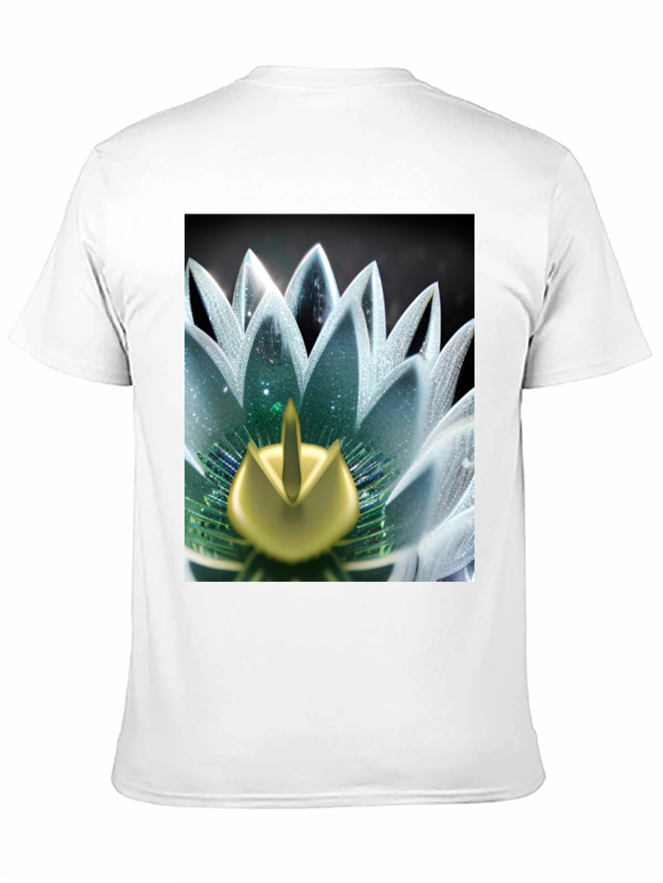Lotus Flower Graphic Tee - Black Cotton Blend