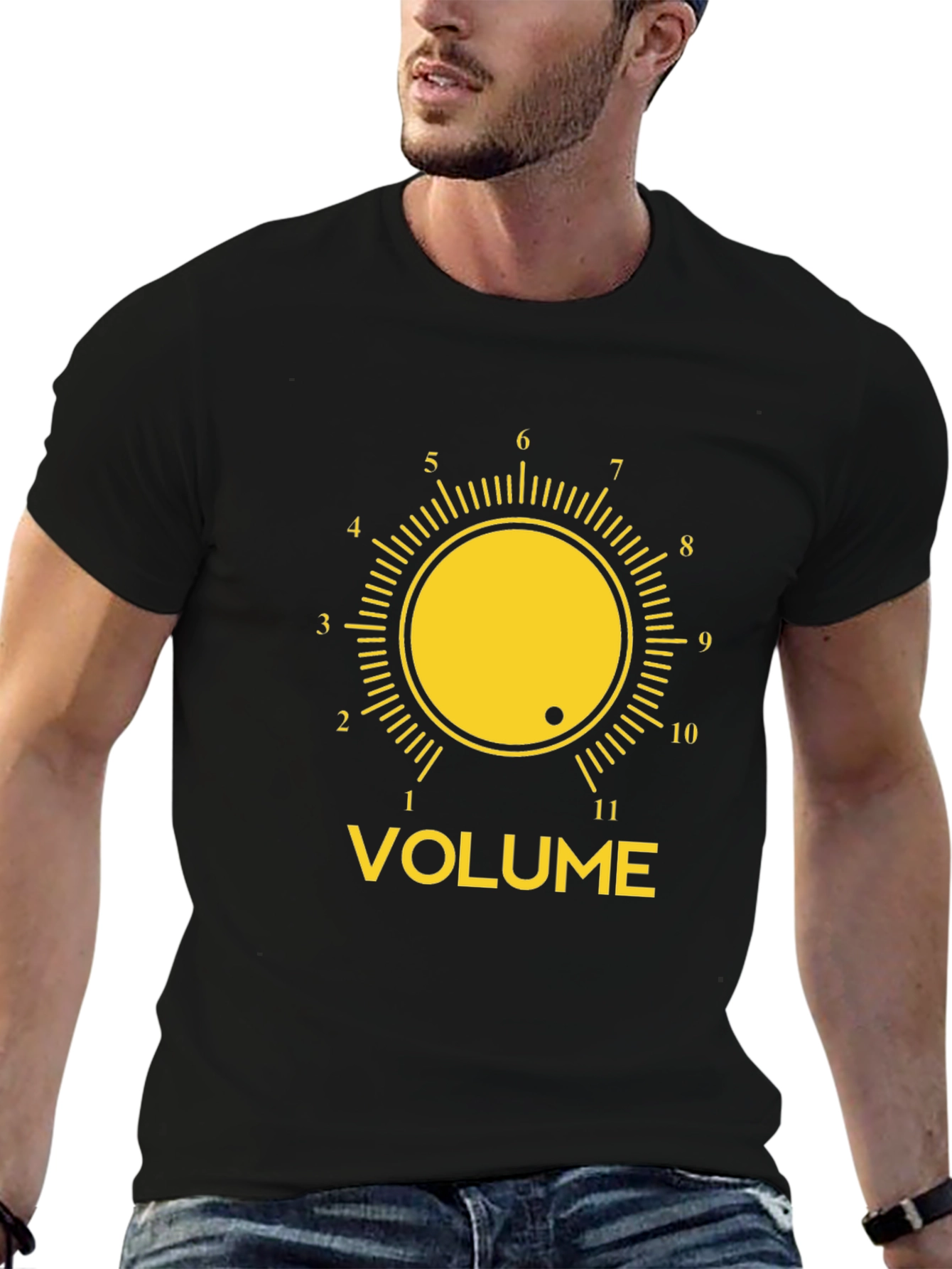 Volume Knob Graphic Tee - Black T-Shirt