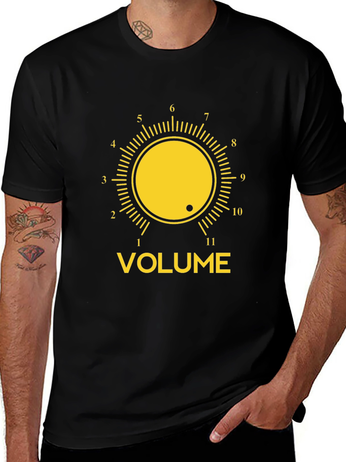 Volume Knob Graphic Tee - Black T-Shirt