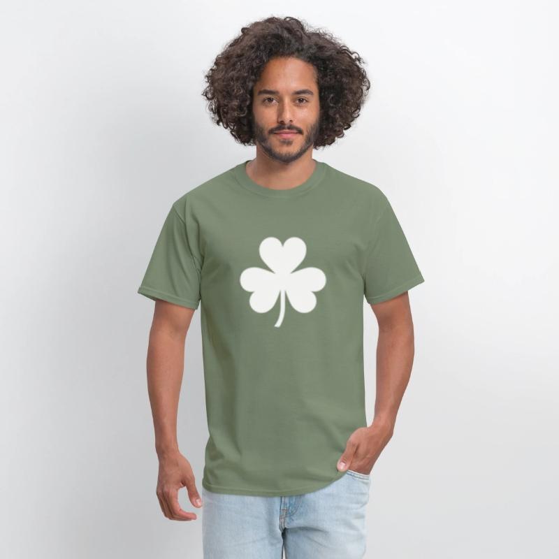 Saint Patric Day Left Chest White Clover