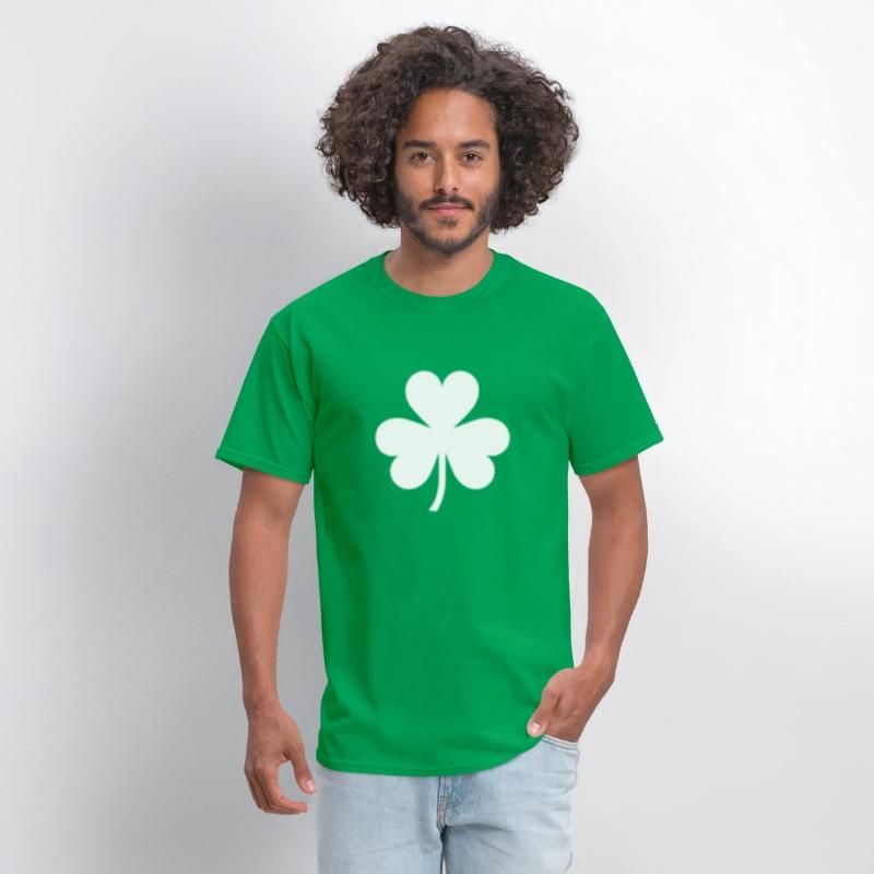 Saint Patric Day Left Chest White Clover