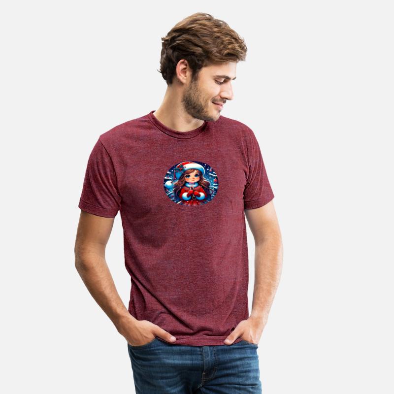Santa Claus Girl Illustration Funny Christmas