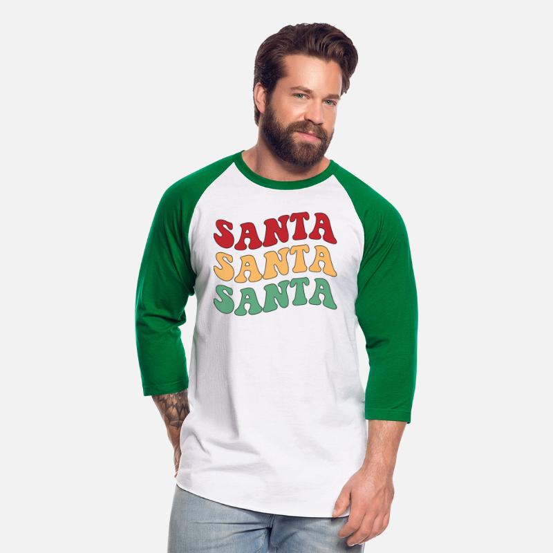 Santa Santa Santa Retro Xmas Festive Wear