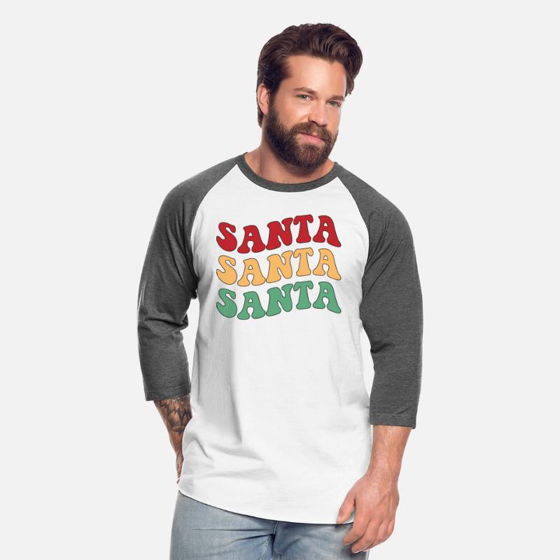 Santa Santa Santa Retro Xmas Festive Wear